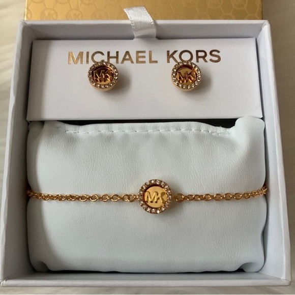Michael Kors Gold Bracelet and Earring Set - Picture 2 of 2